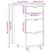 Sertar Mobil cu Birou MOSS Lac transparent 34 x 39 x 65,5 cm - WALTI WALTI