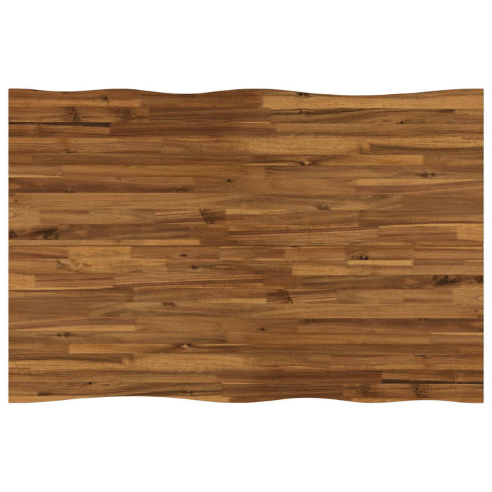 120 x 70 x 75 cm Lemn Solid de Acacia Natural și Alb WALTI
