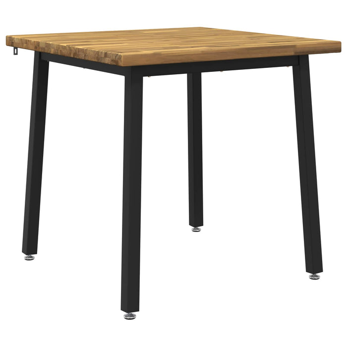 60 x 55 x 75 cm Lemn Solid de Acacia Alb și negru WALTI
