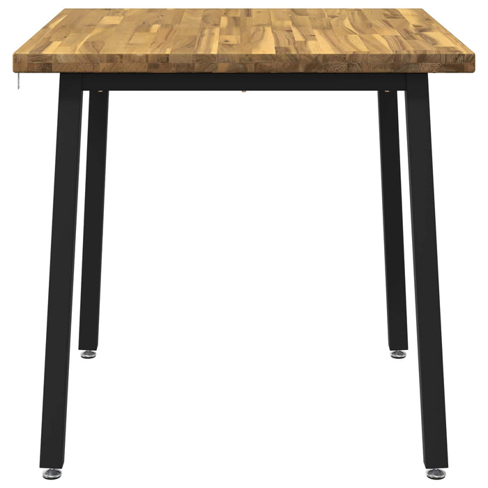 60 x 55 x 75 cm Lemn Solid de Acacia Alb și negru WALTI