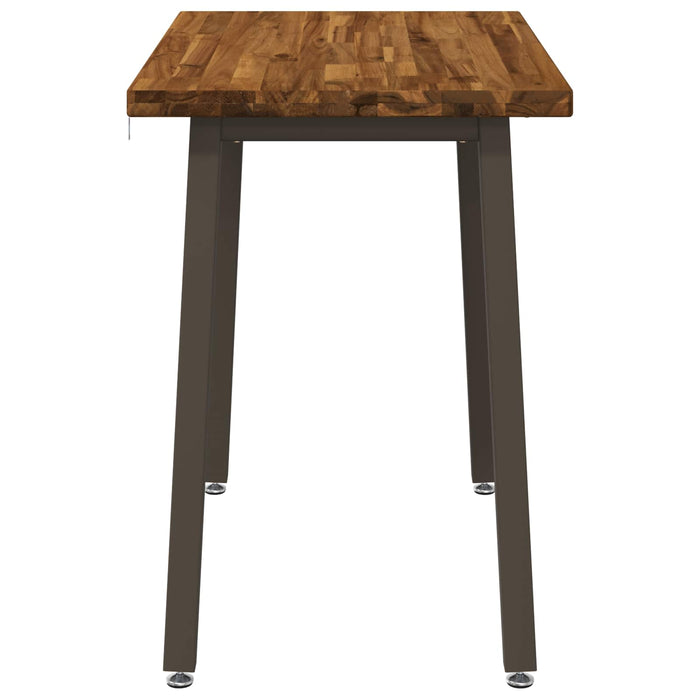 110 x 55 x 75 cm Lemn Solid de Acacia Natural și Cafea WALTI