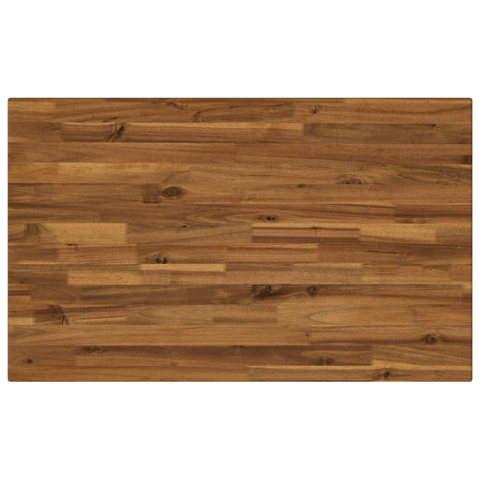 110 x 55 x 75 cm Lemn Solid de Acacia Natural și Cafea WALTI