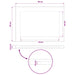Blat de masă dreptunghiular 90 x 50 x 3,2 cm Dreptunghiular - WALTI WALTI