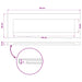 Blat de masă dreptunghiular 90 x 50 x 3,5 cm Dreptunghiular - WALTI WALTI