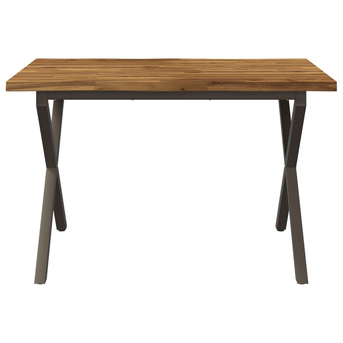 120 x 80 x 75 cm Lemn Solid de Acacia Natural și Cafea WALTI