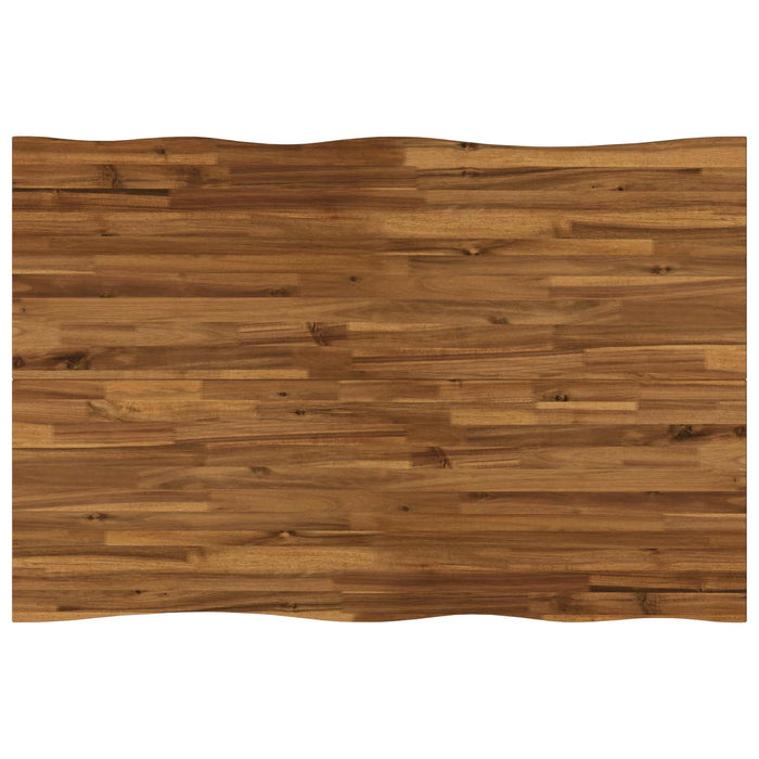 120 x 80 x 75 cm Lemn Solid de Acacia Natural și Cafea WALTI