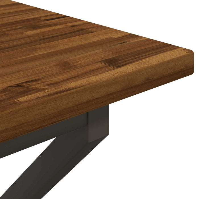 Masă de dining pătrată 80 x 80 x 75 cm Lemn Solid de Acacia - WALTI WALTI