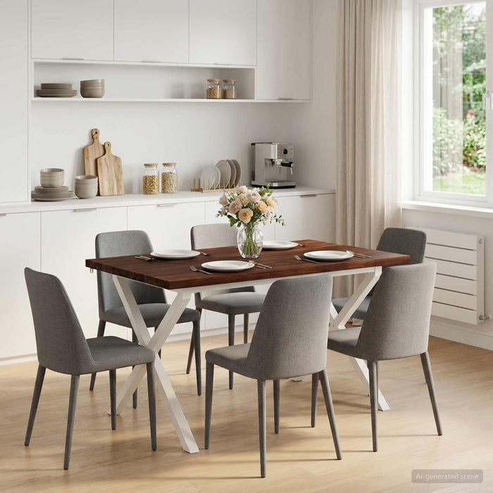 Masă de dining pătrată 120 x 70 x 75 cm Lemn Solid de Acacia - WALTI WALTI