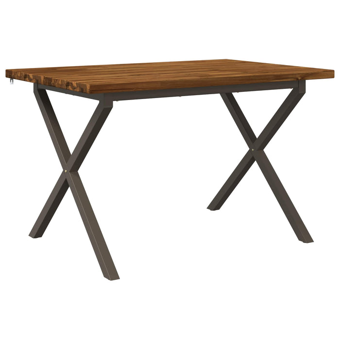 120 x 80 x 75 cm Lemn Solid de Acacia Natural și Cafea WALTI