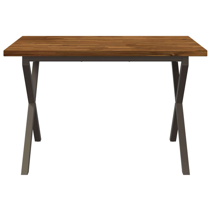 120 x 80 x 75 cm Lemn Solid de Acacia Natural și Cafea WALTI