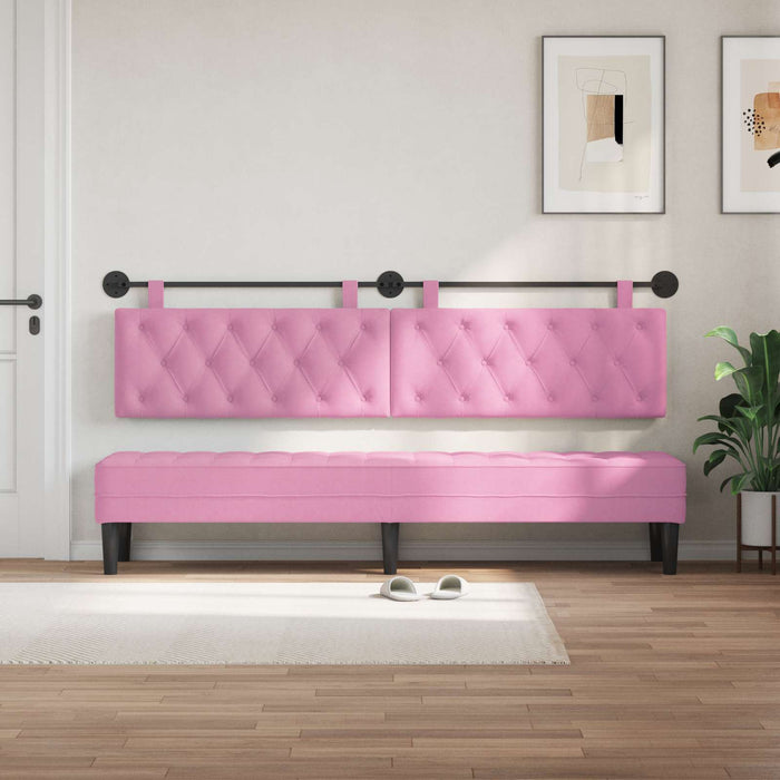 Cap de pat suspendat Pe perete Roz 210 x 55 x 7 cm țesătură - WALTI WALTI