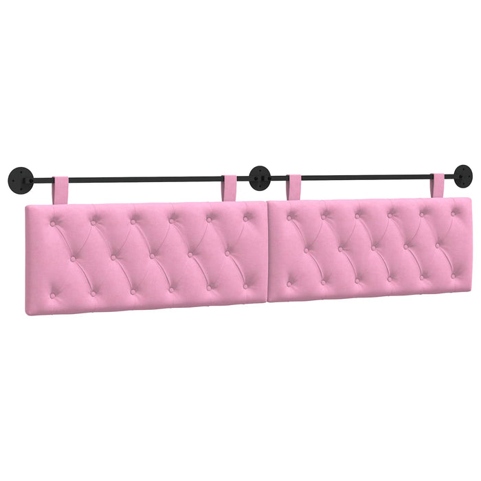 Cap de pat suspendat Pe perete Roz 210 x 55 x 7 cm țesătură - WALTI WALTI