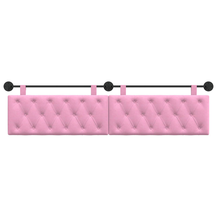 Cap de pat suspendat Pe perete Roz 210 x 55 x 7 cm țesătură - WALTI WALTI