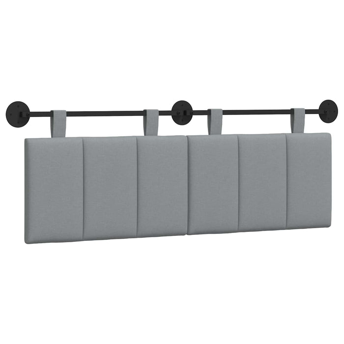 Cap de pat suspendat Dungi Gri deschis 150 x 55 x 5 cm țesătură - WALTI WALTI