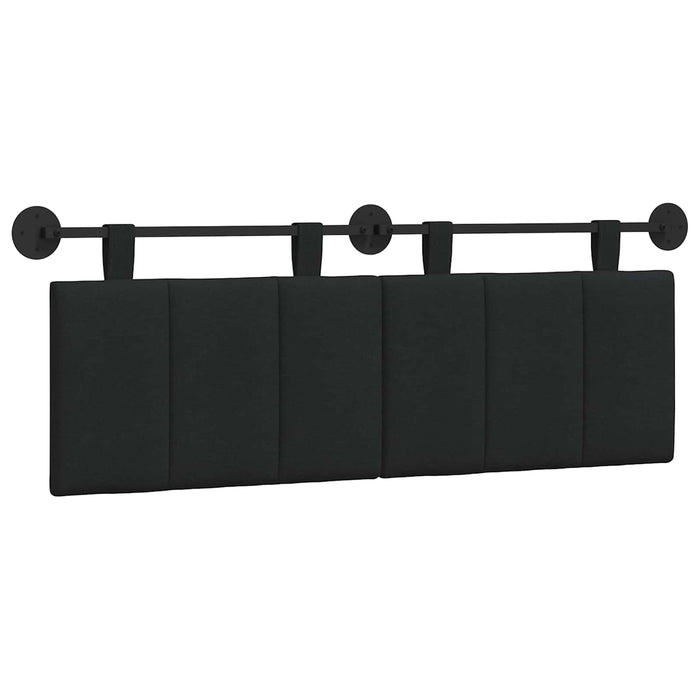 Cap de pat suspendat Pe perete Negru 150 x 55 x 5 cm țesătură - WALTI WALTI