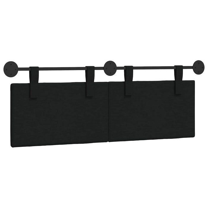 Cap de pat suspendat Pe perete Negru 150 x 55 x 5 cm țesătură - WALTI WALTI