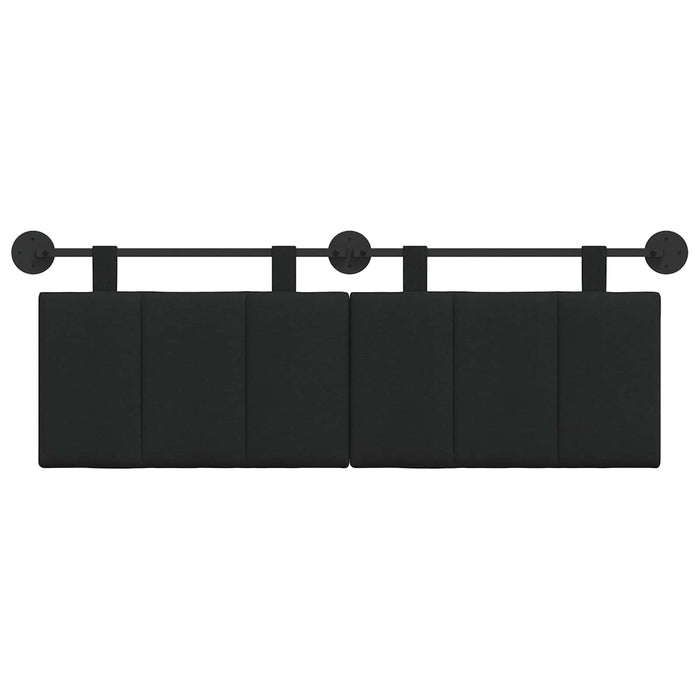 Cap de pat suspendat Pe perete Negru 150 x 55 x 5 cm țesătură - WALTI WALTI