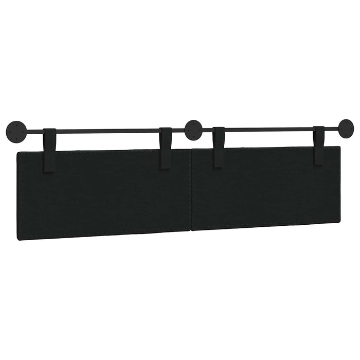 Cap de pat suspendat Pe perete Negru 190 x 55 x 5 cm țesătură - WALTI WALTI