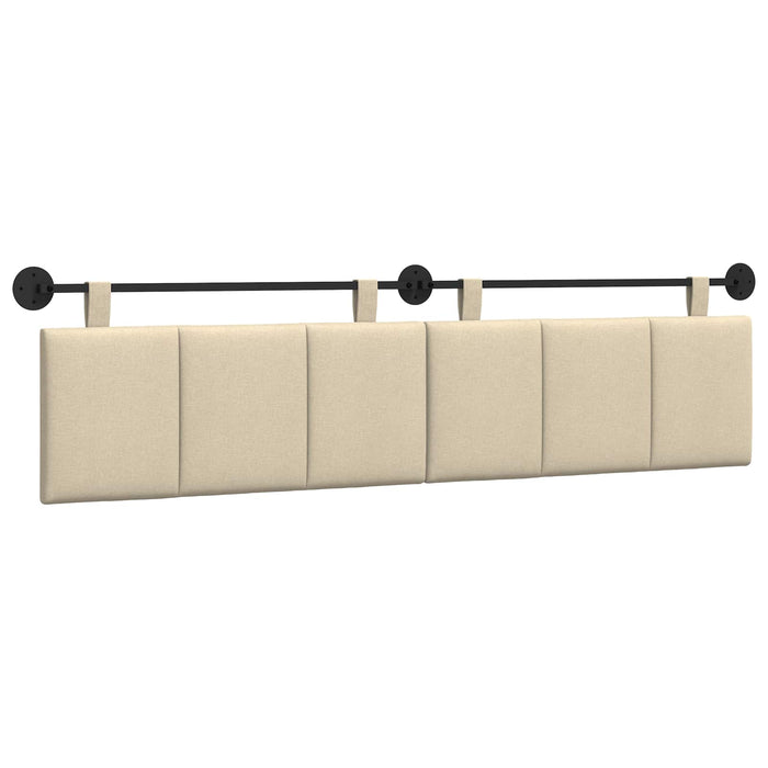 Cap de pat suspendat Pe perete Crem 210 x 55 x 5 cm țesătură - WALTI WALTI