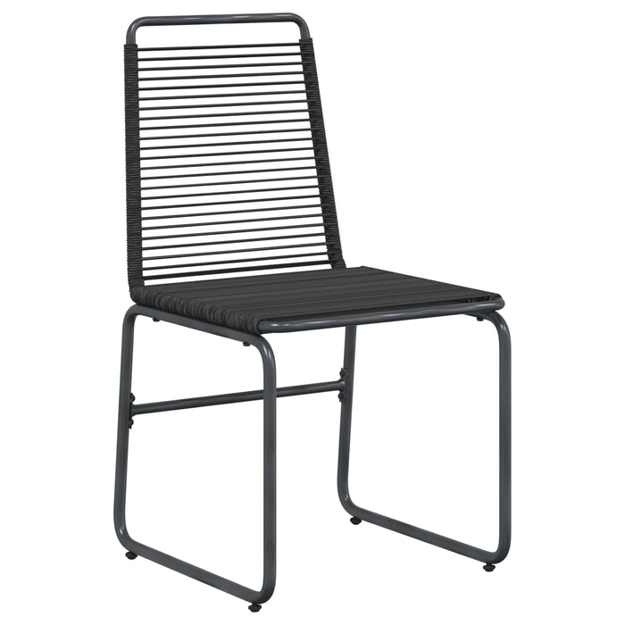 Set de grădină 5 buc. Negru Metal și Ratan WALTI