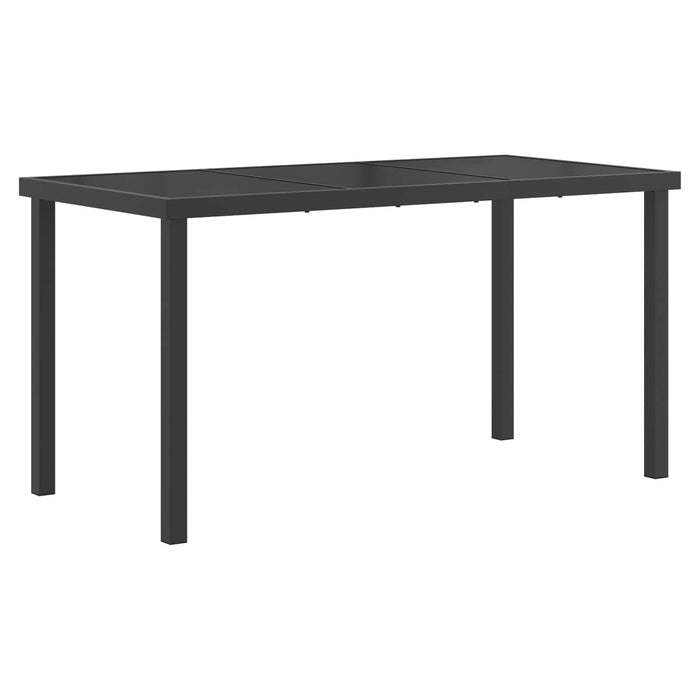 Set de grădină 5 buc. Negru Metal și Ratan WALTI