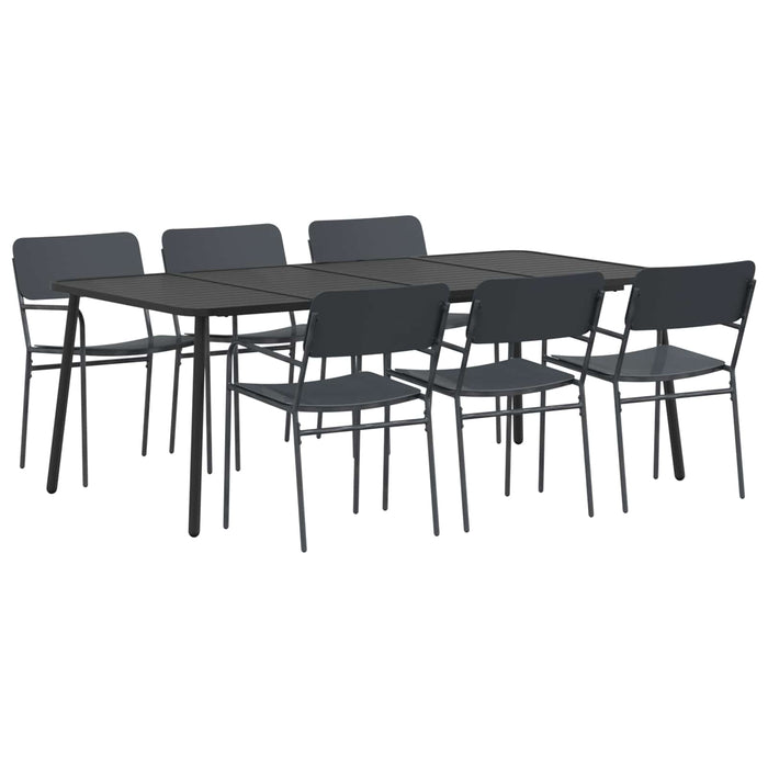 Set de dining 7 buc. Antracit Oțel WALTI