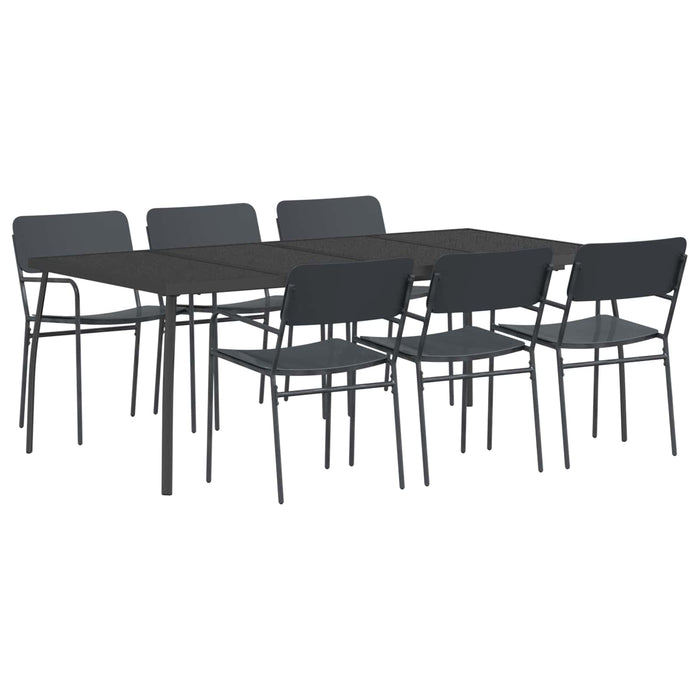Set de dining 7 buc. Antracit Oțel WALTI