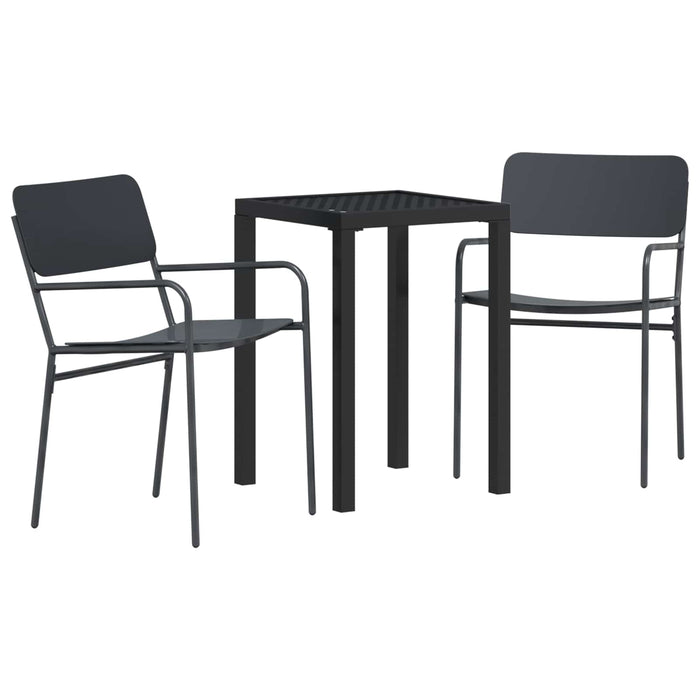 Set de Mobilier pentru Exterior 3 buc. Antracit Oțel WALTI