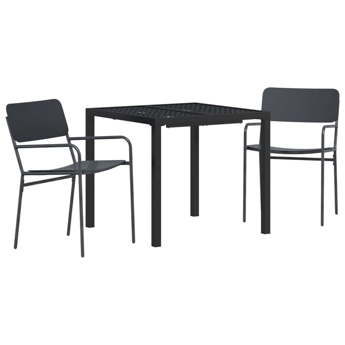 Set de Mobilier pentru Exterior 3 buc. Antracit Oțel WALTI