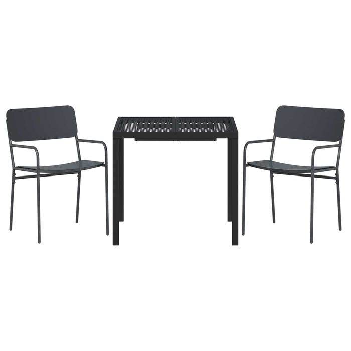 Set de Mobilier pentru Exterior 3 buc. Antracit Oțel WALTI