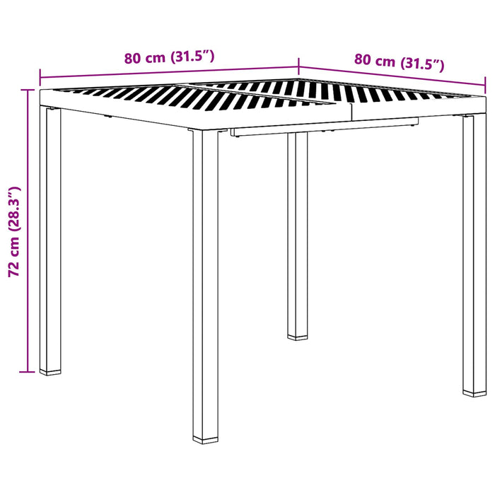 Set de Mobilier pentru Exterior 3 buc. Antracit Oțel WALTI