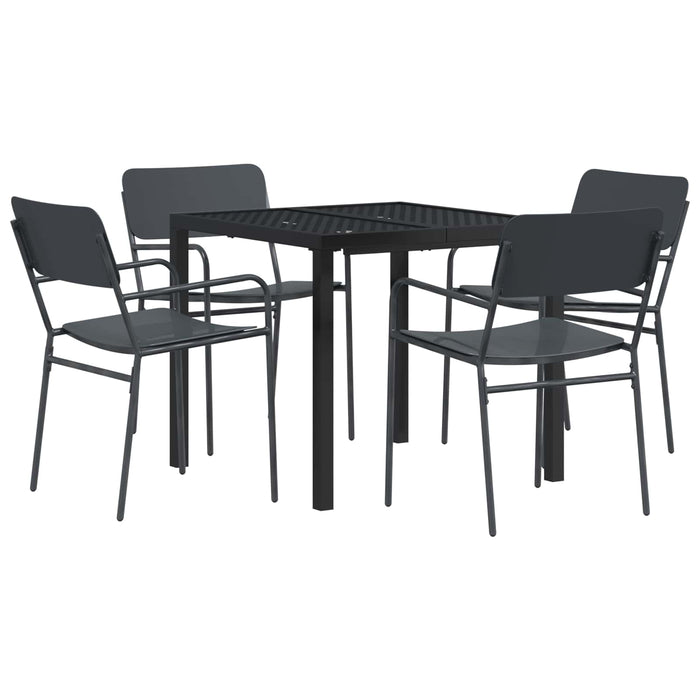 Set de Mobilier pentru Exterior 5 buc. Antracit Oțel WALTI