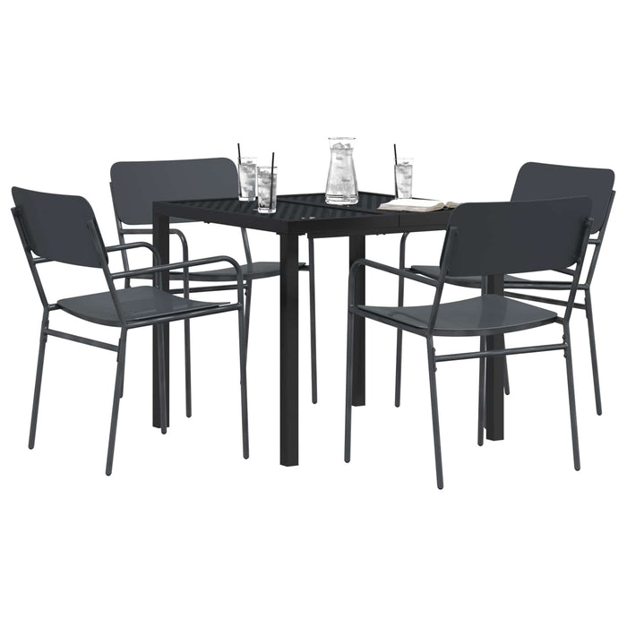 Set de Mobilier pentru Exterior 5 buc. Antracit Oțel WALTI
