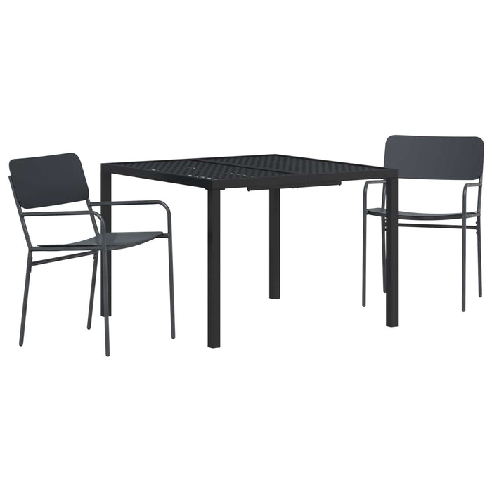 Set de Mobilier pentru Exterior 3 buc. Antracit Oțel WALTI