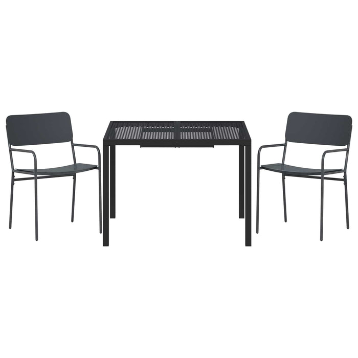 Set de Mobilier pentru Exterior 3 buc. Antracit Oțel WALTI