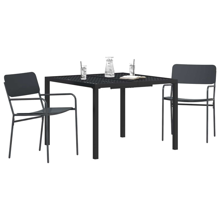 Set de Mobilier pentru Exterior 3 buc. Antracit Oțel WALTI