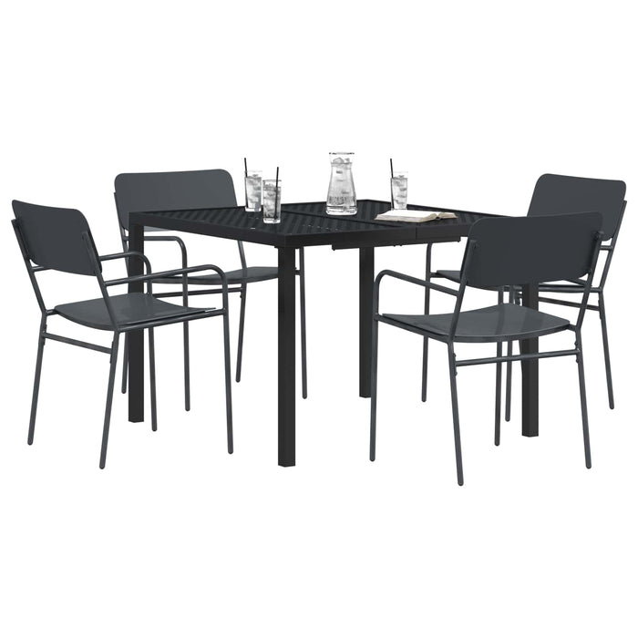 Set de Mobilier pentru Exterior 5 buc. Antracit Oțel WALTI