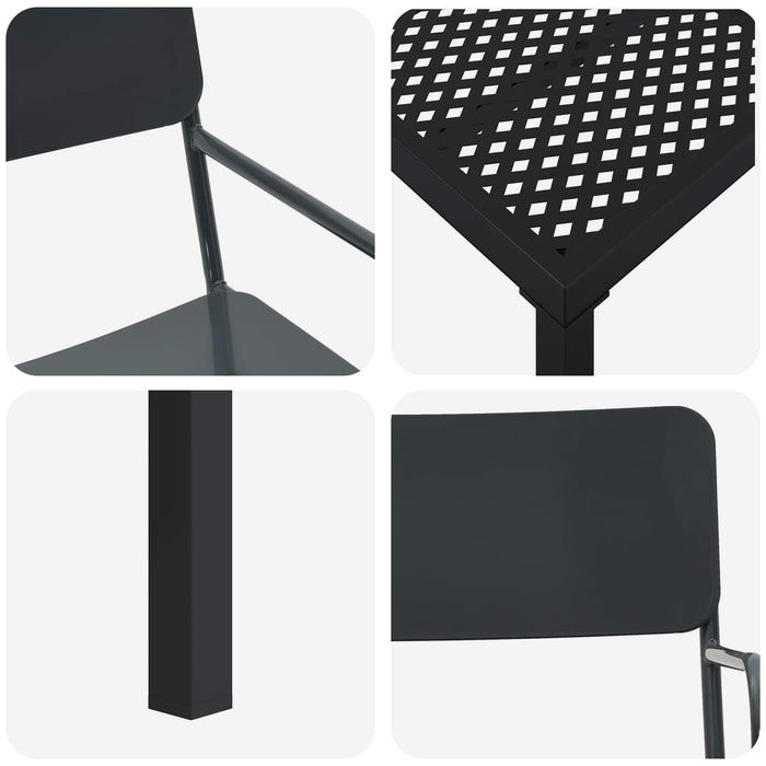 Set de Mobilier pentru Exterior 5 buc. Antracit Oțel WALTI