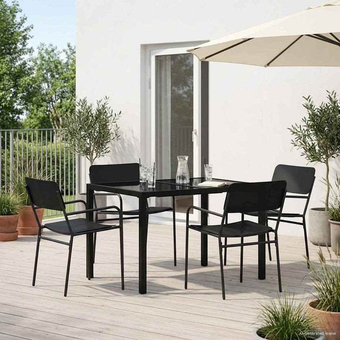 Set de Mobilier pentru Exterior 5 buc. Antracit Oțel WALTI