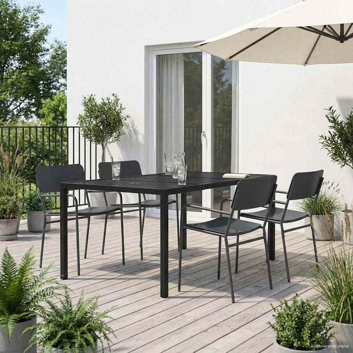 Set de Mobilier pentru Exterior 5 buc. Antracit Oțel WALTI