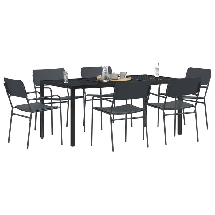 Set de Mobilier pentru Exterior 7 buc. Antracit Oțel WALTI