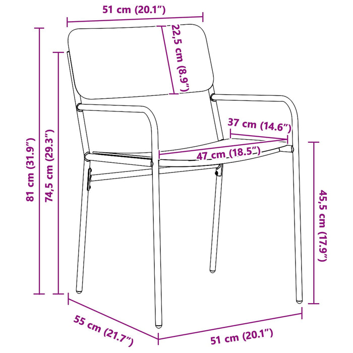 Set de Mobilier pentru Exterior 7 buc. Antracit Oțel WALTI