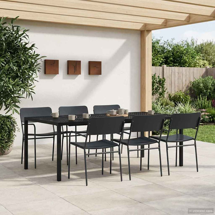 Set de Mobilier pentru Exterior 7 buc. Antracit Oțel WALTI