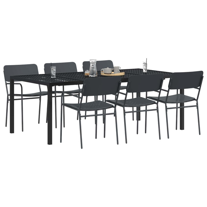 Set de Mobilier pentru Exterior 7 buc. Antracit Oțel WALTI