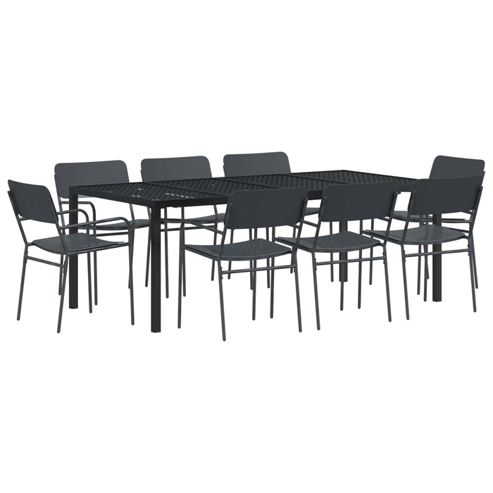 Set de Mobilier pentru Exterior 9 buc. Antracit Oțel WALTI