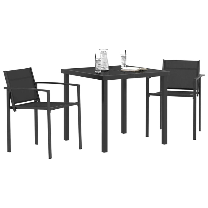 Set de Mobilier pentru Exterior 3 pcs Negru și antracit WALTI