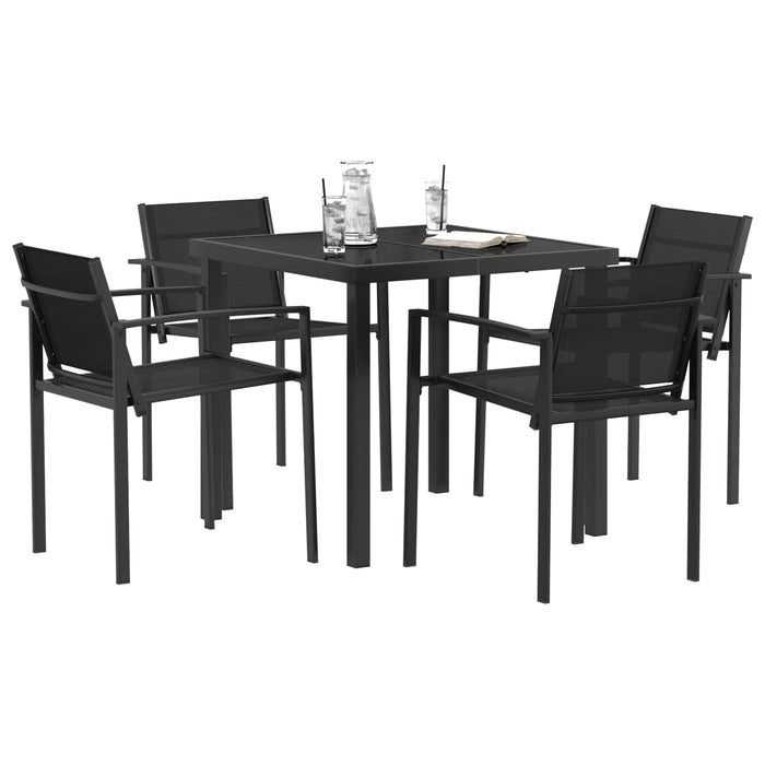 Set de Mobilier pentru Exterior 5 pcs Negru și antracit WALTI