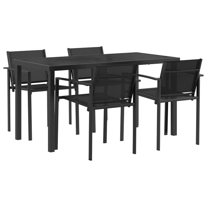 Set de Mobilier pentru Exterior 5 pcs Negru și antracit WALTI