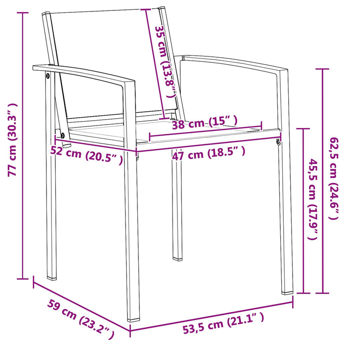 Set de Mobilier pentru Exterior 5 pcs Negru și antracit WALTI