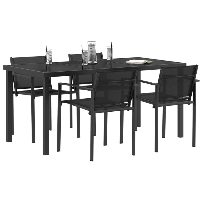 Set de Mobilier pentru Exterior 5 pcs Negru și antracit WALTI